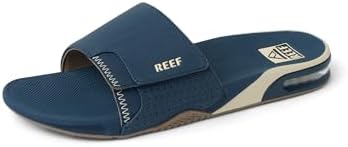 REEF Mens Fanning Slide | Bottle Opener Sandal Navy