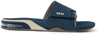 REEF Mens Fanning Slide | Bottle Opener Sandal Navy