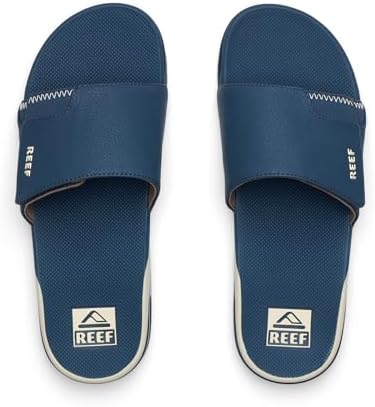 REEF Mens Fanning Slide | Bottle Opener Sandal Navy