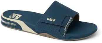 REEF Mens Fanning Slide | Bottle Opener Sandal Navy