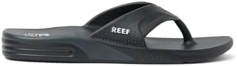 REEF Men's Sandals, Fanning H20 Black-silver