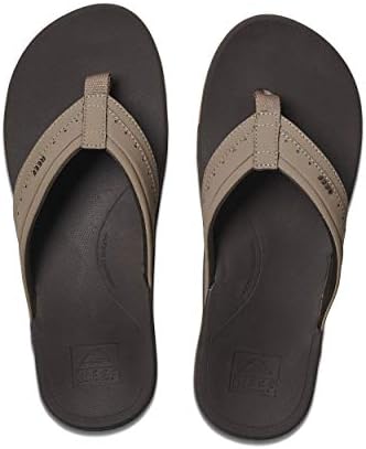 REEF Men's Sandals Ortho-Spring, Arch Support Flip Flops For Men Brown