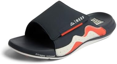 REEF Men's Cruiser Slide Sandal NavyWhiteOrange