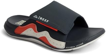 REEF Men's Cruiser Slide Sandal NavyWhiteOrange