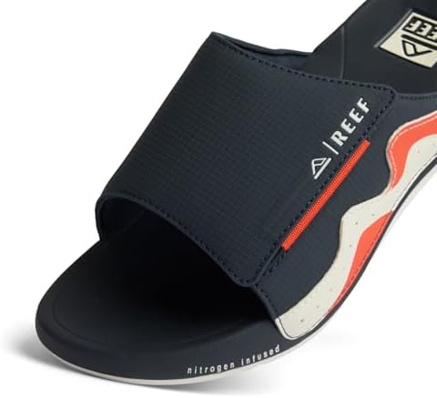 REEF Men's Cruiser Slide Sandal NavyWhiteOrange