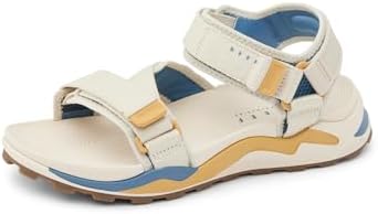 REEF Cross Shore Men's Casual Sport Sandal, Adjustable Straps, Supportive Footbed, No Slip Traction Tan-wheat-blue