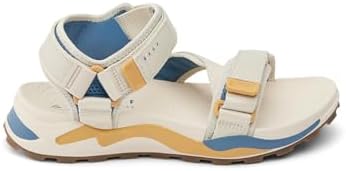 REEF Cross Shore Men's Casual Sport Sandal, Adjustable Straps, Supportive Footbed, No Slip Traction Tan-wheat-blue