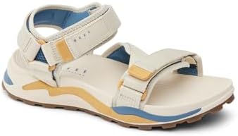 REEF Cross Shore Men's Casual Sport Sandal, Adjustable Straps, Supportive Footbed, No Slip Traction Tan-wheat-blue