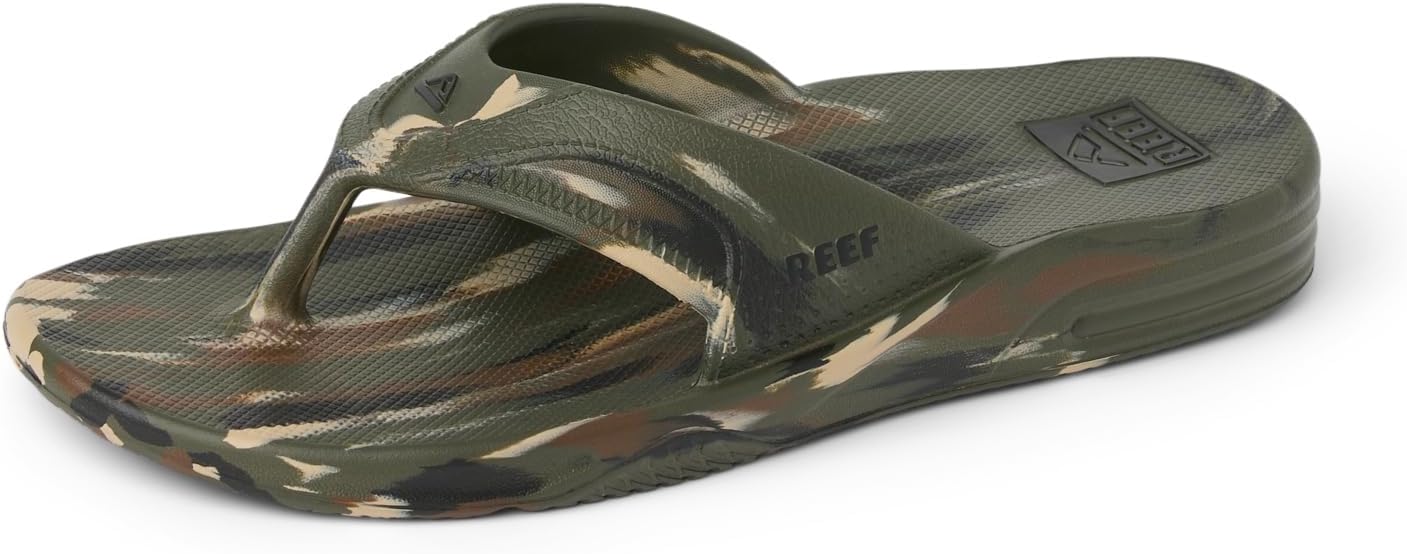 REEF Men's Sandals, Fanning H20 Camo Marble