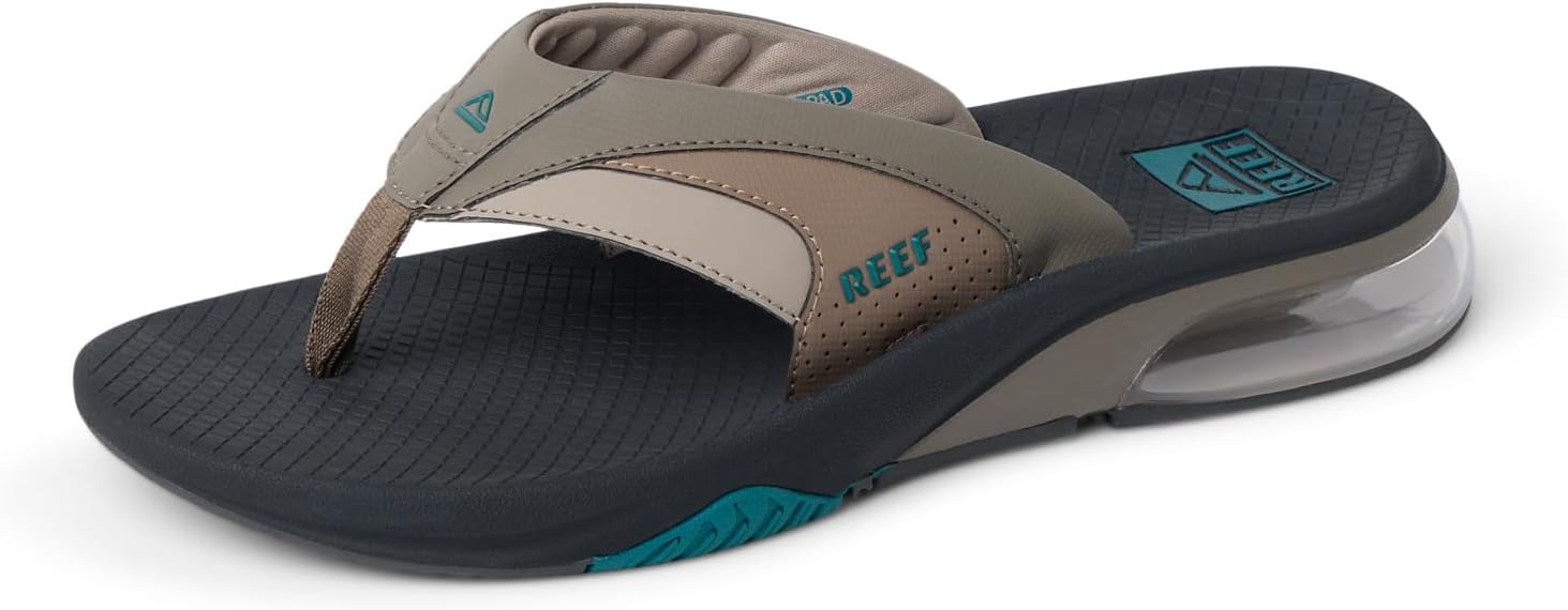 REEF Men's Sandals, Fanning + Tan-grey-spruce