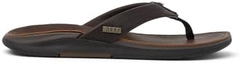 REEF Men's Sandals, Leather Offshore Dark Brown