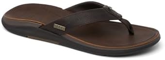 REEF Men's Sandals, Leather Offshore Dark Brown