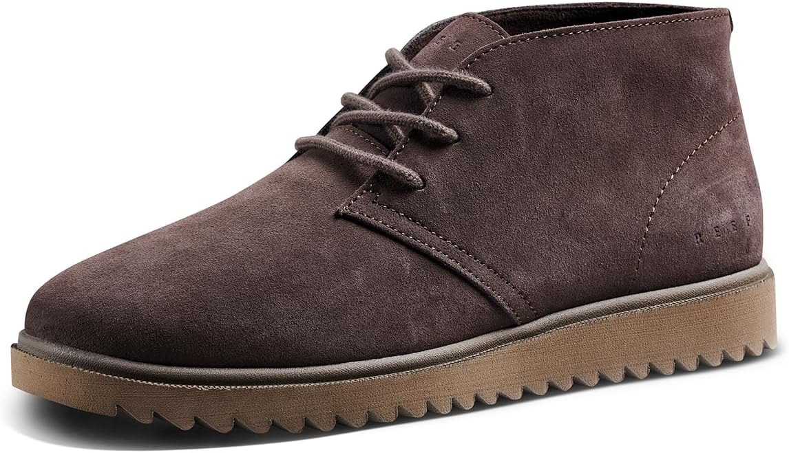 REEF Mens Leucadian Shoe, Premium Suede, Memory Foam Footbed, Lightweight Brown