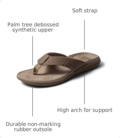 REEF Men's Sandals, Offshore FossilTan