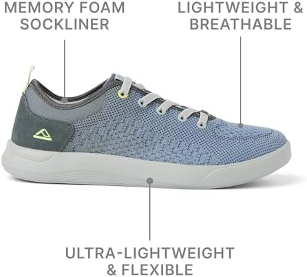 REEF Swellsole Neso Mens Shoe, Lightweight & Breathable, Memory Foam Footbed Navy-grey