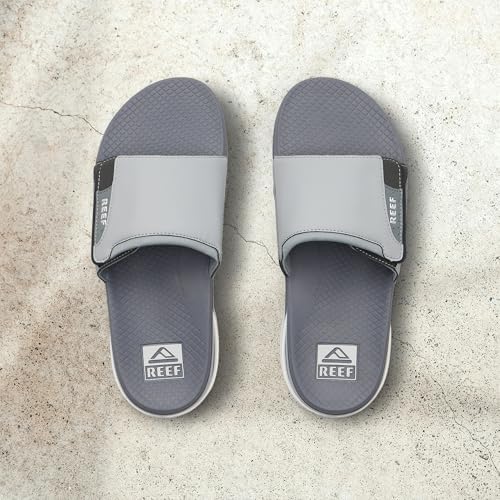 REEF Men's Sandals, Fanning + Slide Grey