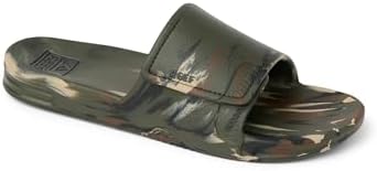 REEF Men's Sandals Fanning Slide H20 Camo Marble