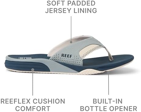 REEF Men's Cushion Fanning GreyNavy