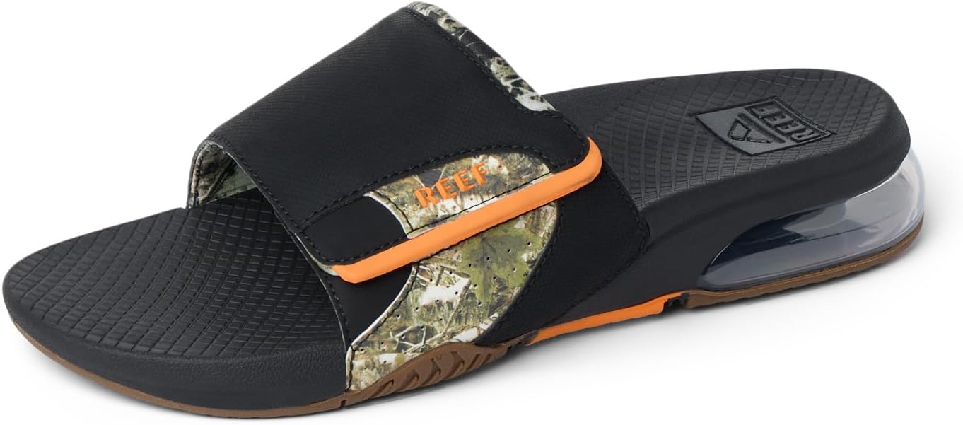REEF Men's Sandals, Fanning + Slide Tree Camo