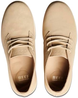 REEF Mens Leucadian Shoe, Premium Suede, Memory Foam Footbed, Lightweight Tan