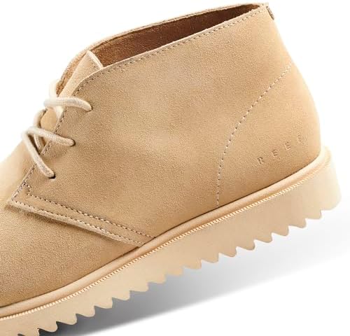 REEF Mens Leucadian Shoe, Premium Suede, Memory Foam Footbed, Lightweight Tan