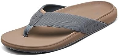 Reef Raglan Men's Flip Flop Sandal, Soft & Supportive Footbed, Water Friendly Straps FossilGrey
