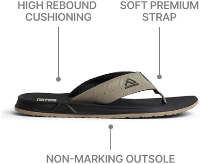 REEF Men's Phantoms Flip-Flop BlackTan