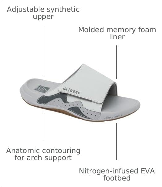 REEF Men's Cruiser Slide Sandal Grey-charcoal