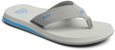 REEF Layback Men's Flip Flop Sandal, Arch Support, Water Friendly GreyBlue