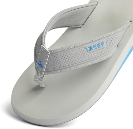 REEF Layback Men's Flip Flop Sandal, Arch Support, Water Friendly GreyBlue