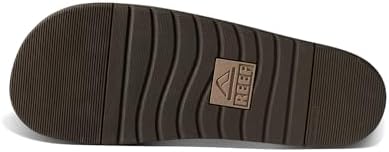 REEF Men's Ojai Two Bar Slide Sandal Brown Leather