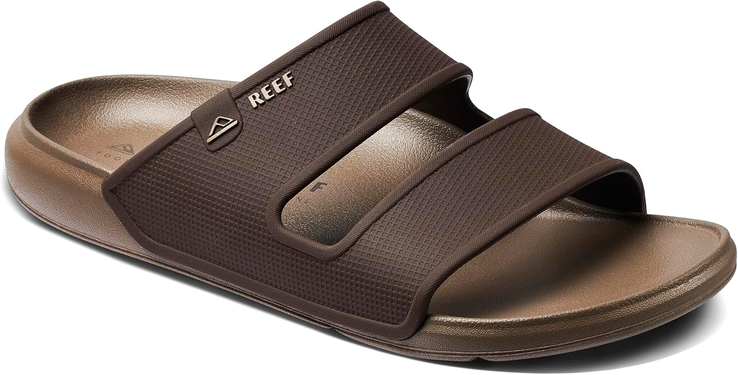 REEF Men's Oasis Double Up Waterproof Slides BrownTan