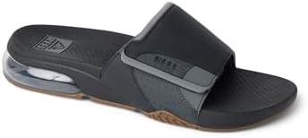 REEF Men's Sandals, Fanning + Slide Black-grey