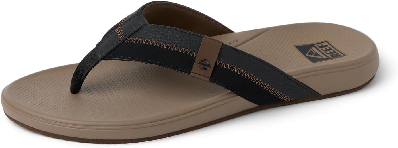 REEF Men’s Sandals, Cushion Phantom 2.0 Tan-black-tan