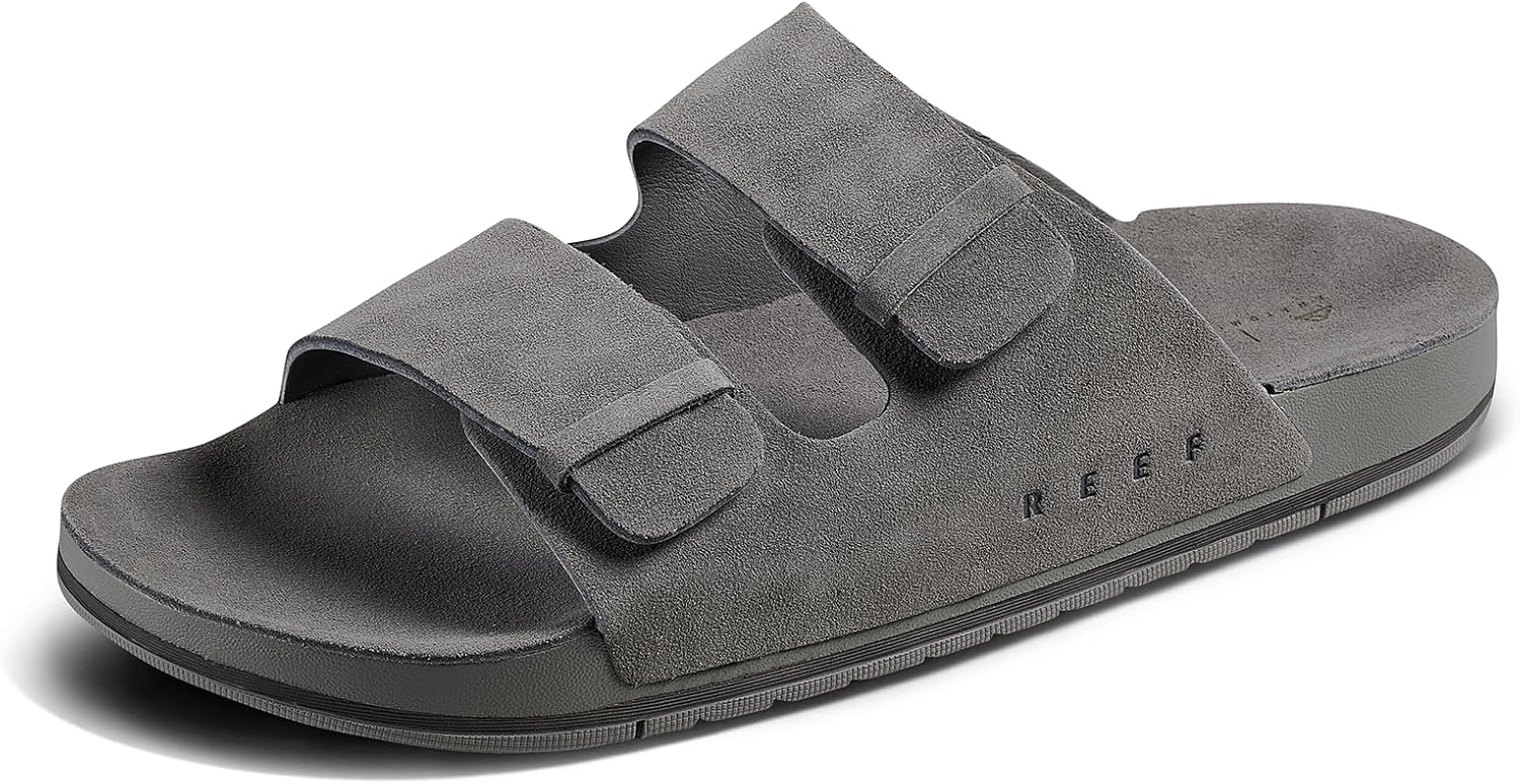 REEF Men's Ojai Two Bar Slide Sandal Grey