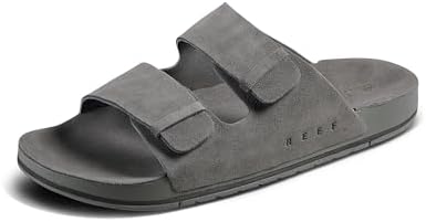 REEF Men's Ojai Two Bar Slide Sandal Grey