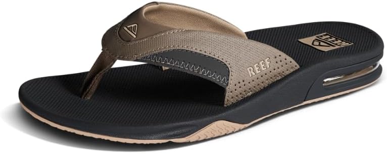 REEF Mens Sandals, Fanning Fossil-raven