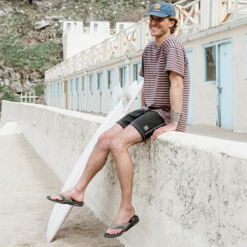 REEF Mens Sandals, Fanning Fossil-raven
