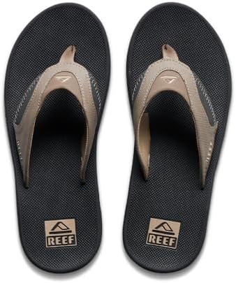 REEF Mens Sandals, Fanning Fossil-raven