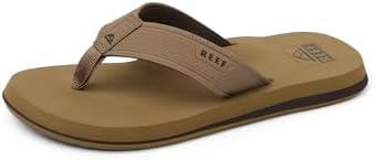 REEF Layback Men's Flip Flop Sandal, Arch Support, Water Friendly Tan