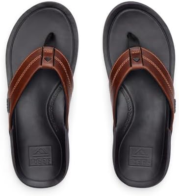 REEF Men's Sandals, Leather Offshore Copper-dark Brown