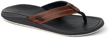 REEF Men's Sandals, Leather Offshore Copper-dark Brown