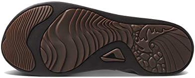REEF Men's J-Bay III Leather Flip Flops Dark Brown-dark Brown