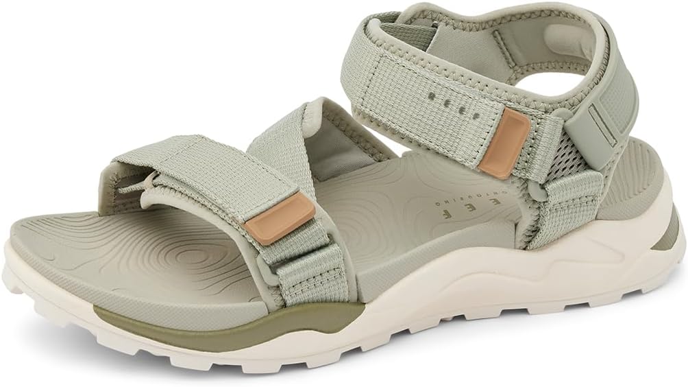 REEF Cross Shore Men's Casual Sport Sandal, Adjustable Straps, Supportive Footbed, No Slip Traction SageTan
