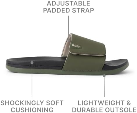 REEF Men's Cushion Phantom Slide OliveBlack