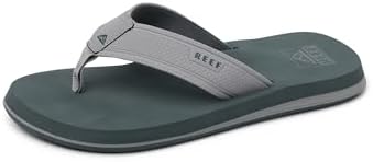 REEF Layback Men's Flip Flop Sandal, Arch Support, Water Friendly Grey