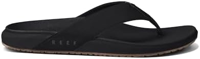 Reef Raglan Men's Flip Flop Sandal, Soft & Supportive Footbed, Water Friendly Straps BlackGum