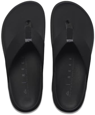 Reef Raglan Men's Flip Flop Sandal, Soft & Supportive Footbed, Water Friendly Straps BlackGum