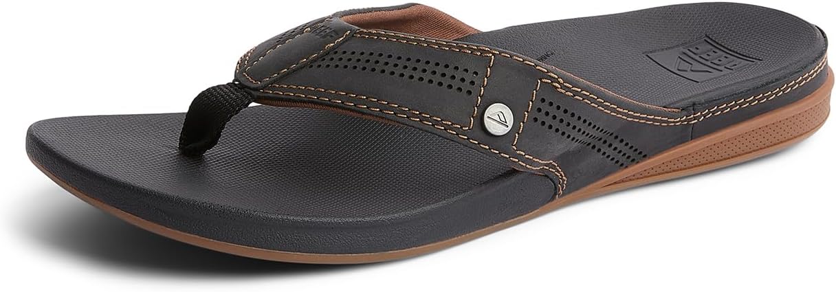 REEF Men'sCushion Lux Flip Flops Bkb-black-brown