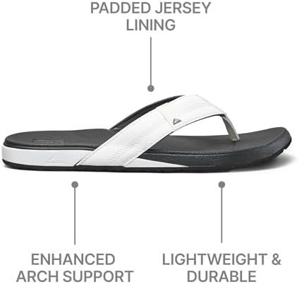 REEF Men's Sandals, Cushion Phantom Whc-white-charcoal